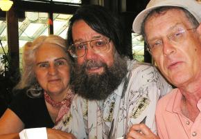 Franklin Rosemont (center) with Penelope Rosemont and Paul Buhle