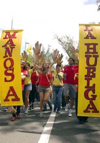 Part of a national march in support of the 2008 teachers' strike