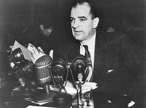 Witch-hunter Joseph McCarthy at Senate hearings in 1954